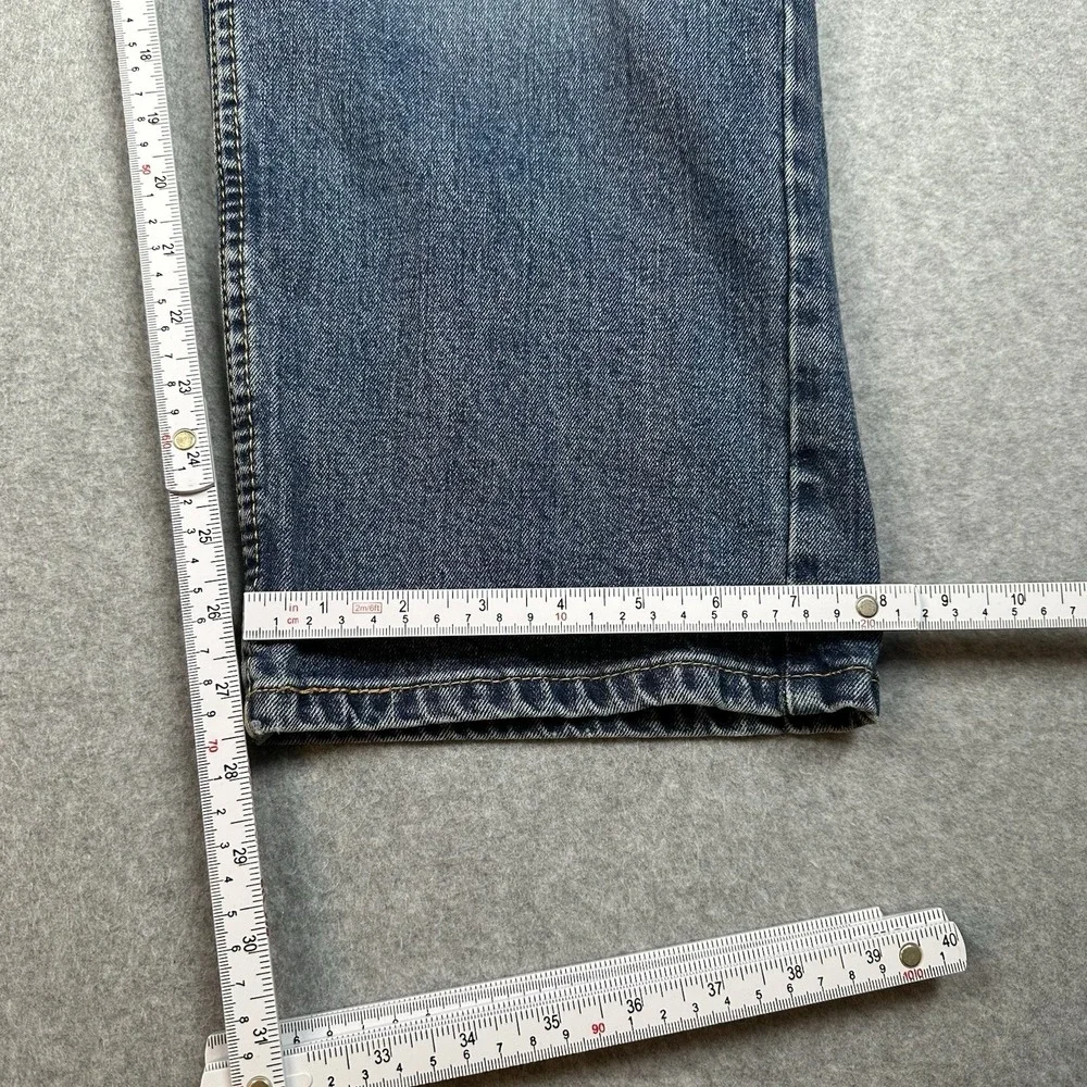 Levi's 505 Jeans W38 L29 (Fits 28) Regular Fit Blue Denim Faded Men Straight Leg